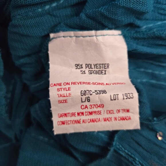 Y2K Blue Sequin Layered mesh Babydoll Top Sleeveless Camisole Size L Fairy Boho - Picture 11 of 11